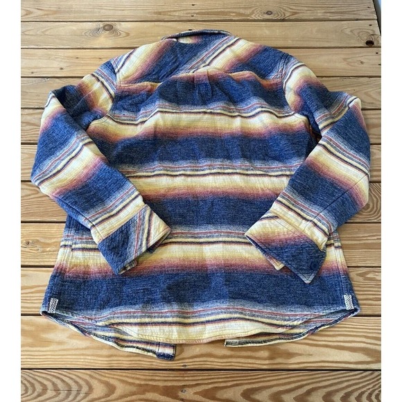 Depart West Long Sleeve Button Up Shirt Size Large Women’s Yellow Red - Picture 2 of 9